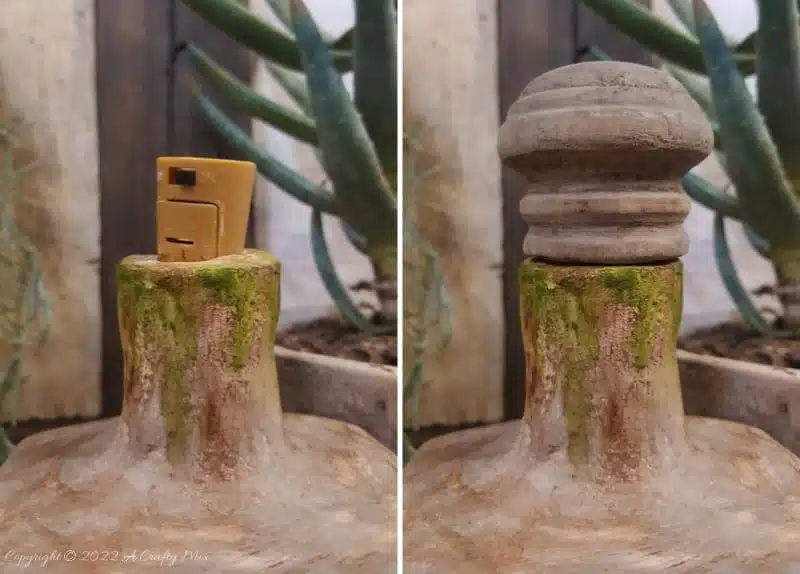 Welcome, fairy lovers! I had so much fun creating this feathered fairy throne in a fantasy bottle after seeing altered bottles in my Pinterest feed. It lights up and once I had everything figured out, it was really easy to make too. #ACraftyMix #AlteredBottle
