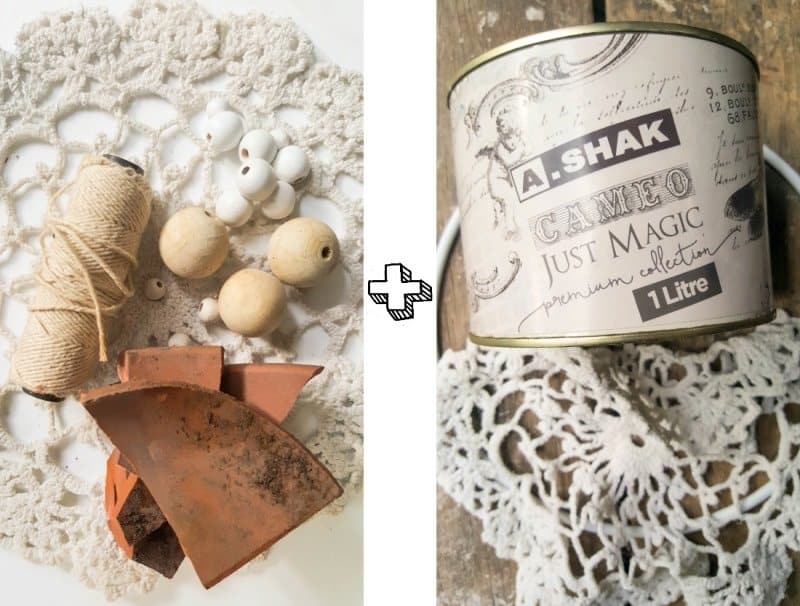What you need to repurpose a doily and make an air plant holder