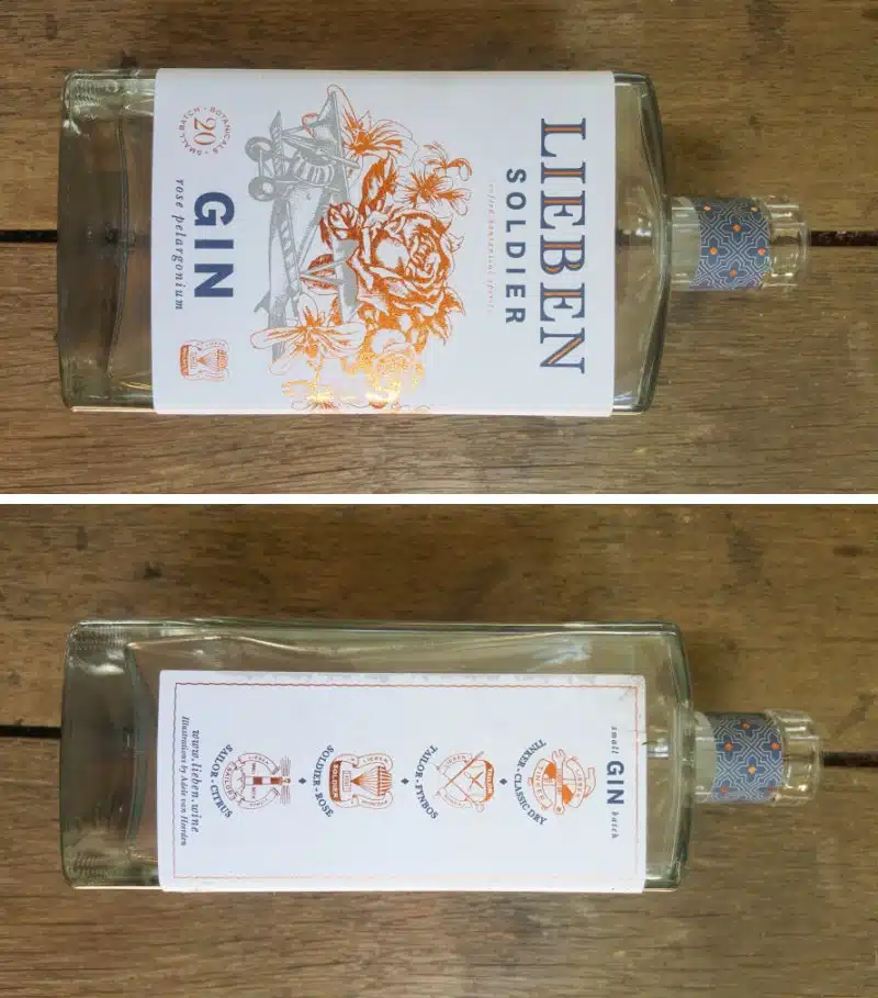 I used a square gin bottle for my altered bottle