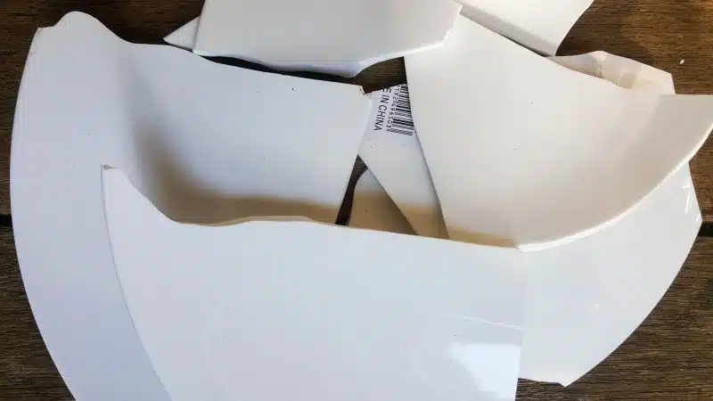 Don't throw that broken China plate away until you see you can use it to make custom wall art