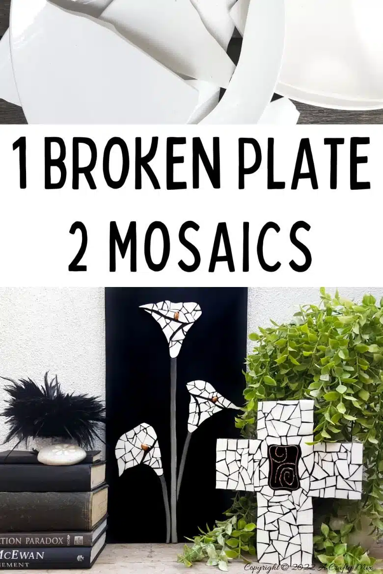 Don’t throw away that broken plate until you see how easy it is to turn into this beginner-friendly arum lily mosaic. The free, step-by-step tutorial includes a template and loads of tips to get you started. #ACraftyMix