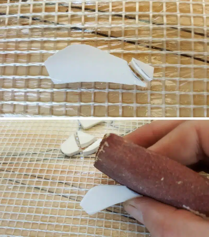 Use 80 - 100 grit to sand smooth