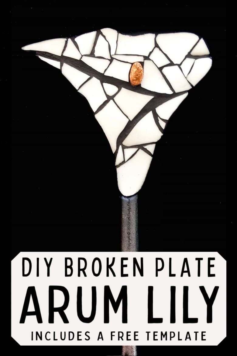 Don&rsquo;t throw away that broken plate until you see how easy it is to turn into this beginner-friendly arum lily mosaic. The free, step-by-step tutorial includes a template and loads of tips to get you started. #ACraftyMix