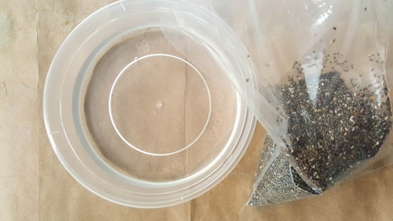 Fill a shallow container with some water