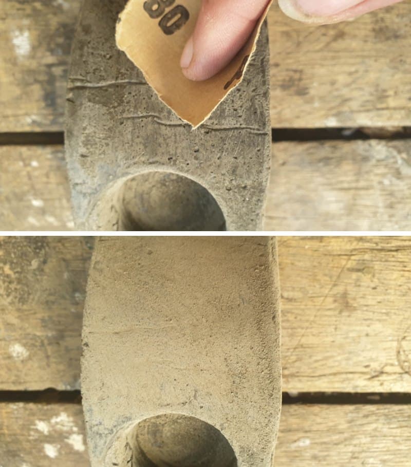 Sand away any lumps or bumps