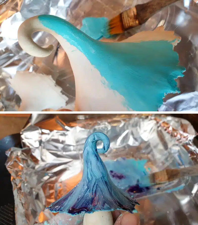 Paint the mushrooms whatever color you like