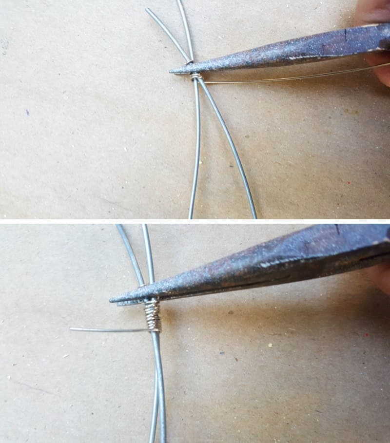 Join the wire by twisting the ends together