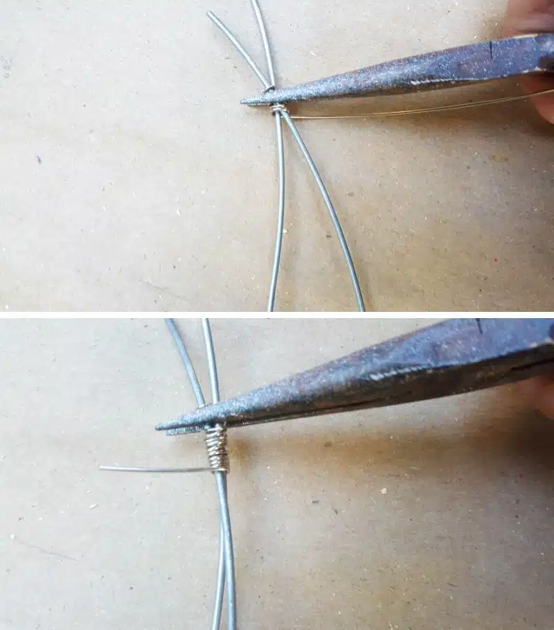 Join the wire by twisting the ends together