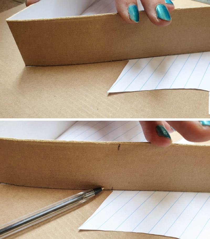 Mark the bends and shape the Christmas tree