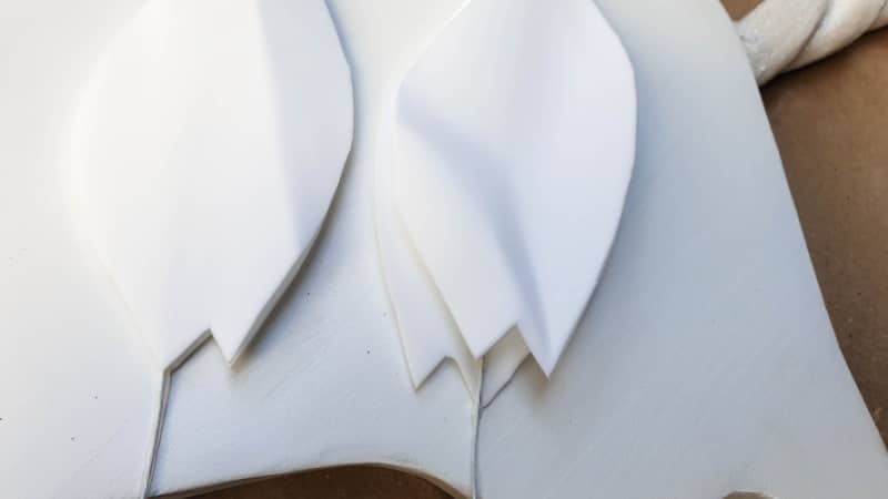 Glue the ear shapes together