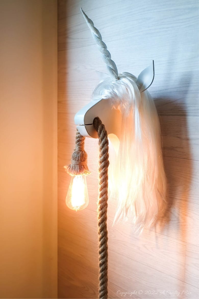 Add a touch of magic to any room with the beautiful DIY wall mounted unicorn light. Get the easy to follow tutorial and cutting template @ A Crafty Mix