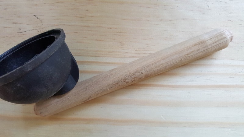 The broomstick is almost ready to become an earpiece