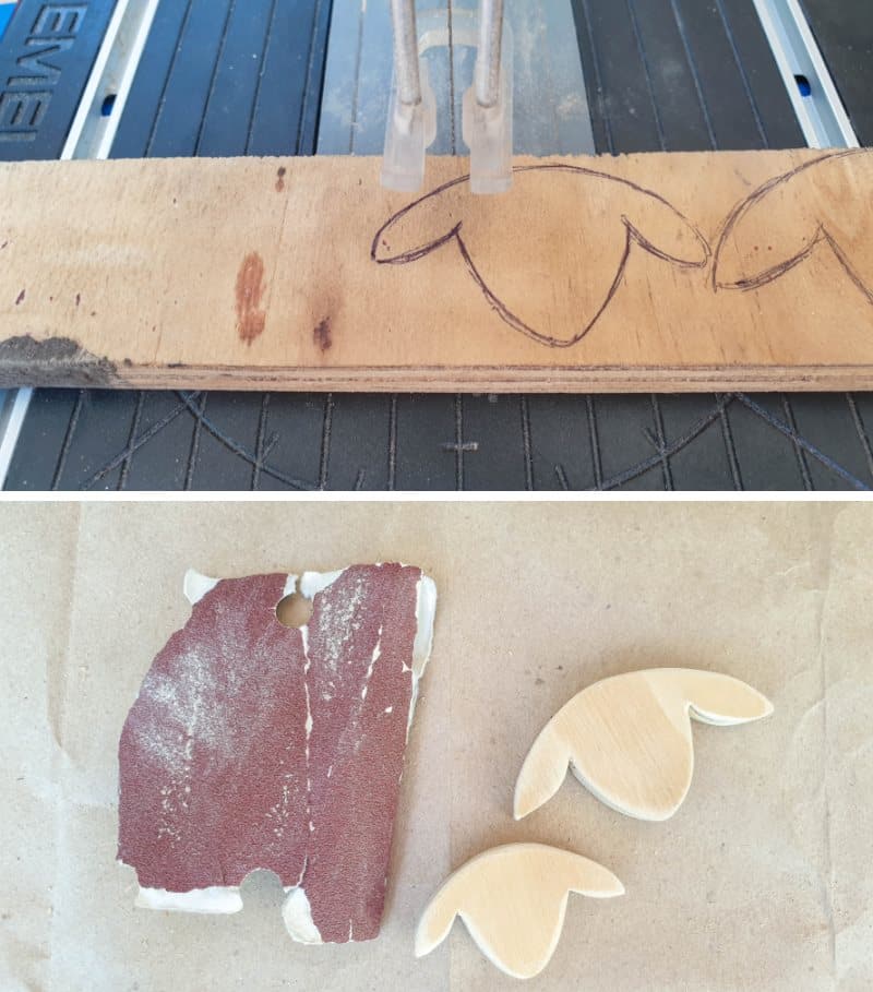 Cut the head using a scroll saw