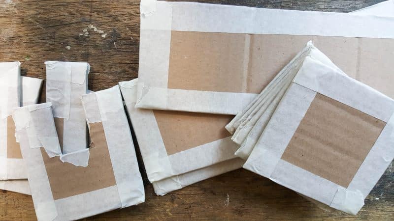 Use masking tape to neaten up the edges