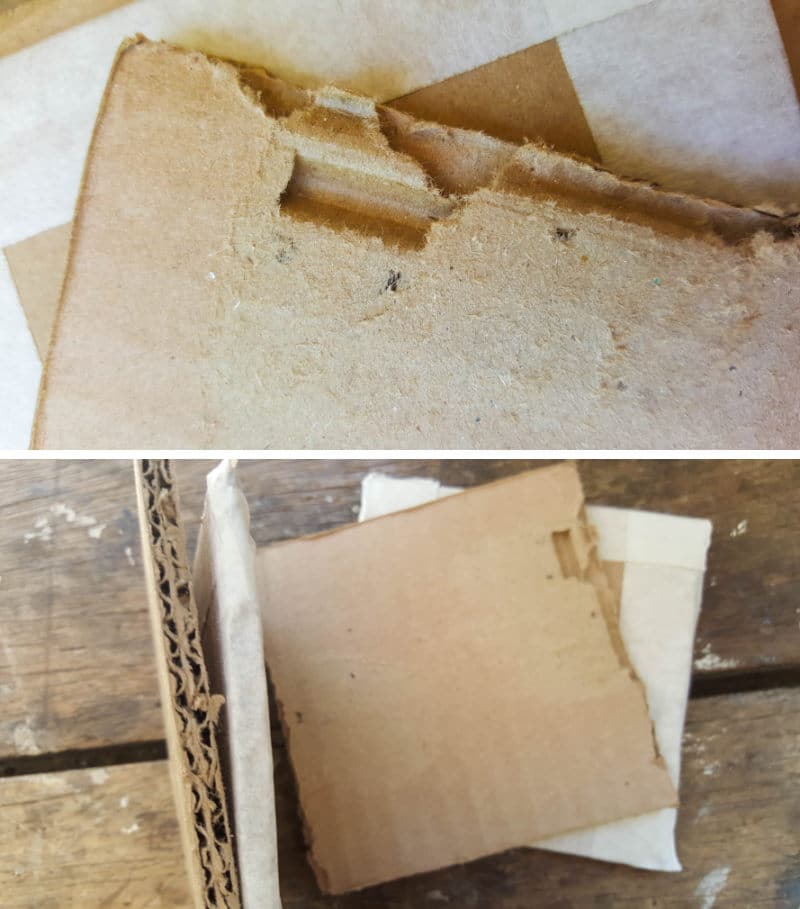 Tape up the edges of the box