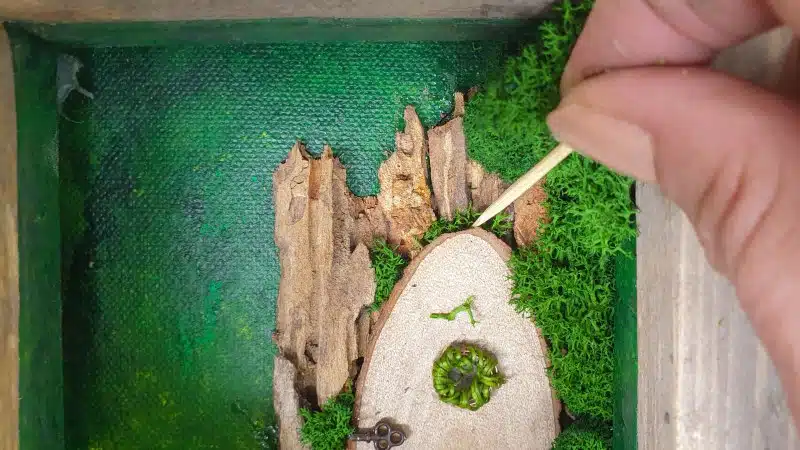 A toothpick helps you get glue in tight spots