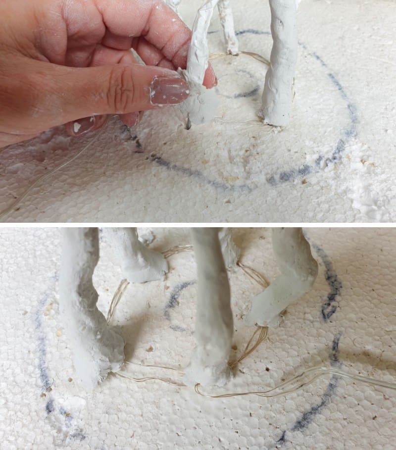 Wrap air-dry clay around the wire