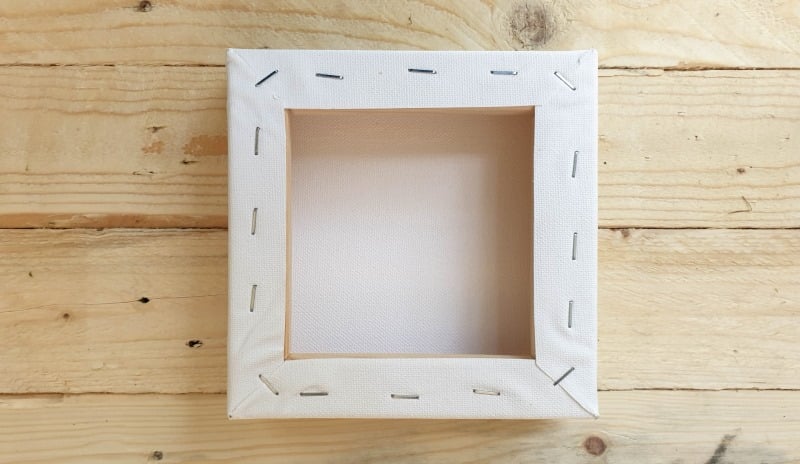 A deep box canvas makes the perfect backdrop for the fairy forest
