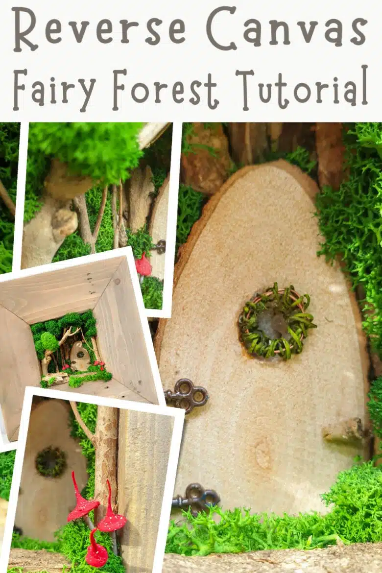 Create a small magical fairy forest inside a reverse canvas. It’s filled with wonder and doesn’t take long to put together. The perfect addition to your home decor, this one-of-a-kind artwork makes an enchanting statement. Full tutorial @ #ACraftyMix