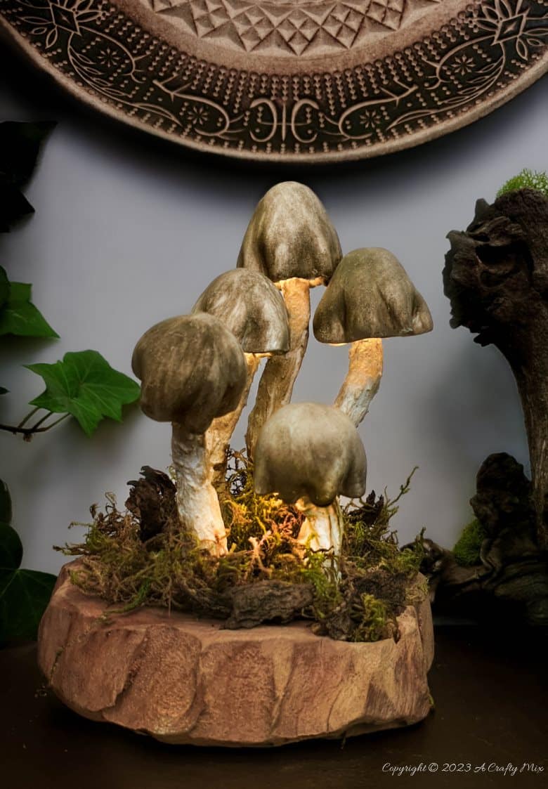 From whimsical toadstools to realistic-looking fungi, mushroom crafts are a fun and creative activity that can be enjoyed by all age groups. Join us on the blog was we show you how to make these magical light-up clay mushrooms to add a little charm to your home d&eacute;cor. Step-by-step tutorial @ #ACraftyMix
