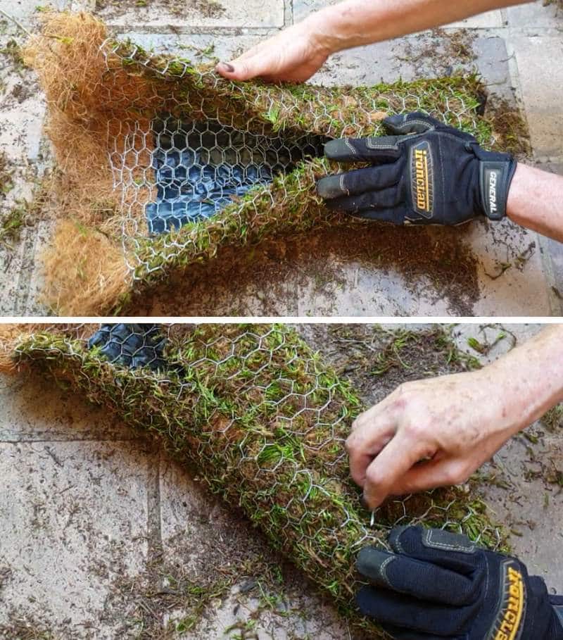 Fold the boot leg over so it tapers towards the bottom