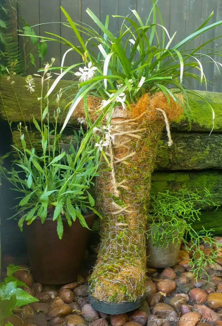 Are you looking for a beautiful and natural-looking planter that will add character and rustic charm to your outdoor space? This Leprechaun-approved mossy boot planter is the perfect solution! It’s both budget-friendly and easy to make.
