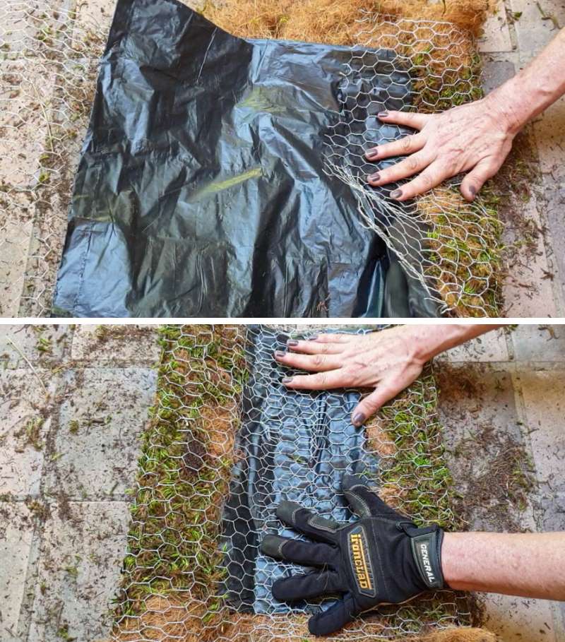 Fold the boot leg edges over to meet in the middle