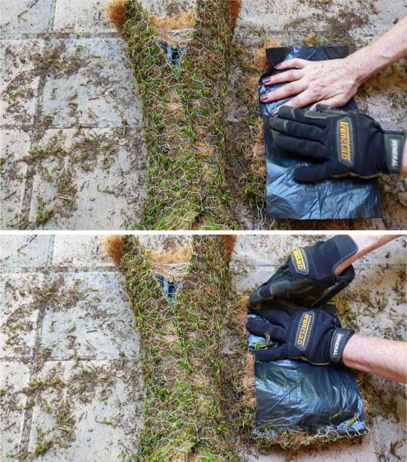 Fold over the side edges of the the boot toe