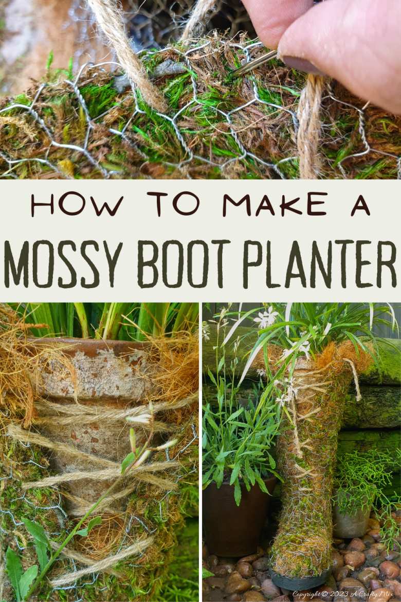Are you looking for a beautiful and natural-looking planter that will add character and rustic charm to your outdoor space? This Leprechaun-approved mossy boot planter is the perfect solution! It&rsquo;s both budget-friendly and easy to make. Get the how-to video and detailed tutorial @ACraftyMix