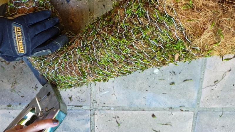 Staple or nail the boot onto the wooden sole