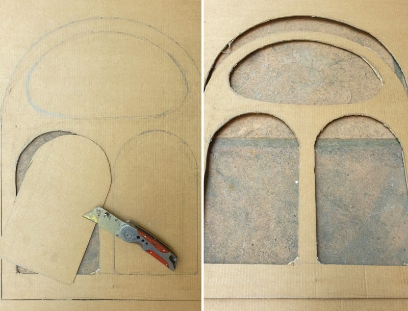 Use a sharp craft knife to cut out the cardboard compartments