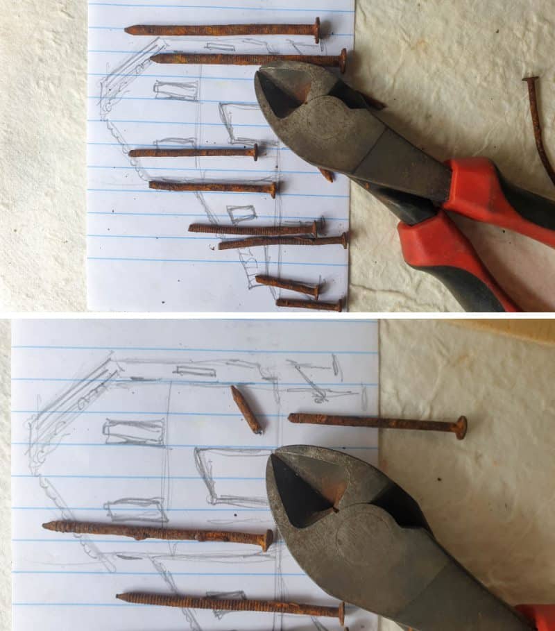 Cut the nails to size