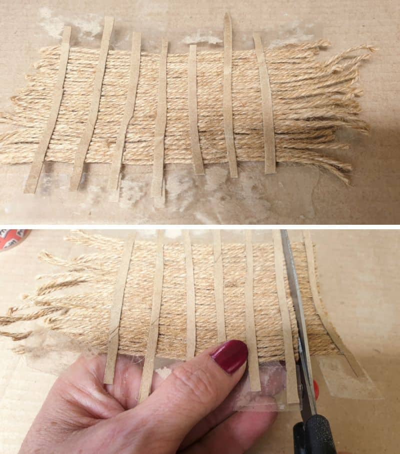 Cut the twine into sections