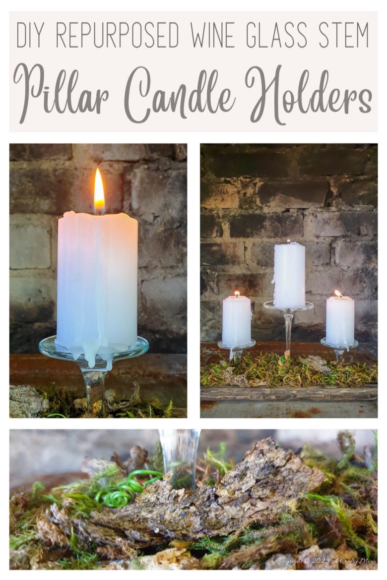 This easy to make broken wine glass stem candle holder is perfect for anyone who loves upcycling and wants to add a touch of dreamy magic to their living space. Get the step-by-step tutorial @ACraftyMix