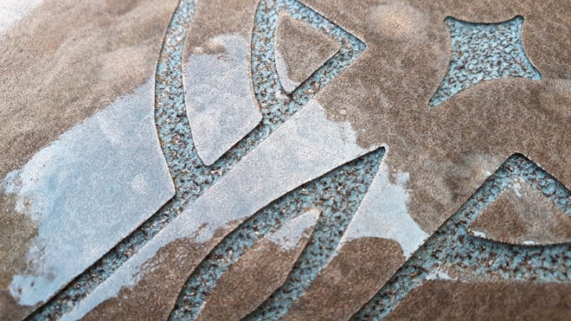 Watch as the spray paint chews away at the polystyrene
