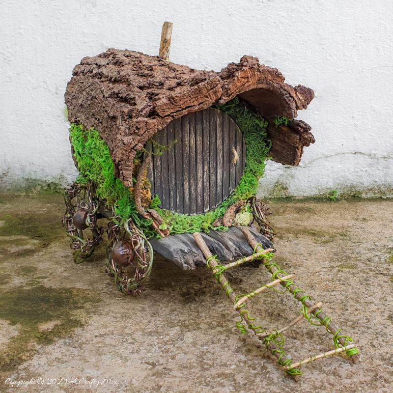 Check out this amazing repurposed tin can fairy Gypsy wagon tutorial! This whimsical creation will add a touch of magic to any garden or outdoor space, and it&rsquo;s perfect for any fairy or Gypsy looking for an adventure. Plus, it's a great way to reduce waste and give new life to throw-away stuff. What do you think of this creative and eco-friendly DIY project? Would you live in a tiny home like this? Get the full tutorial at A Crafty Mix