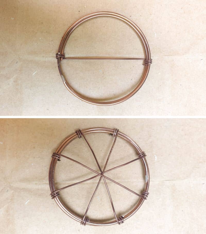 Use a thinner jewelry wire to make the wheel spokes