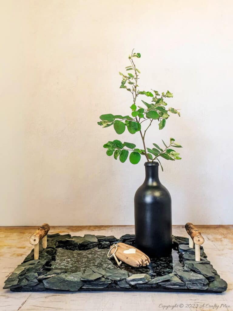 Recycled Cardboard Resin Tray with Slate Border A Crafty Mix