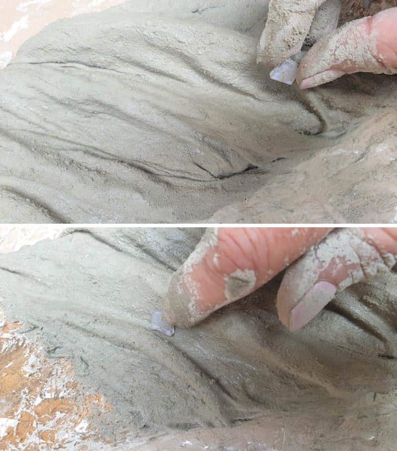 While making the folds, use a cut tile to check that the folds aren't too close together