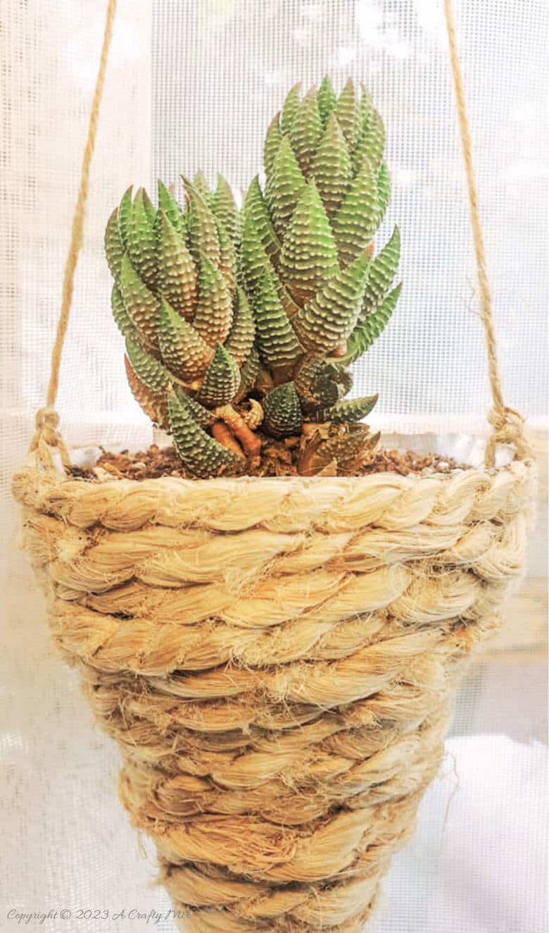 Looking for a fun and sustainable way to decorate your space? Discover how easy it is to turn throw-away stuff into rustic little homes for your plants. These budget-friendly recycled soda can rope planters are a unique way to display your green friends and contribute to a sustainable lifestyle at the same time. Get the full tutorial at #ACraftyMix