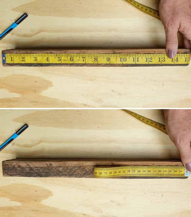 Handy tip to measure the half way mark.