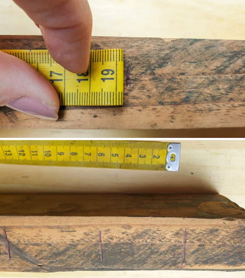Handy tip to measure the half way mark.