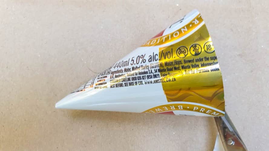 Trim the top of the cone