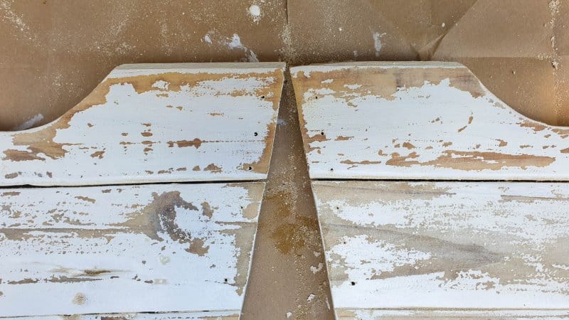 Sand and distress the painted handbag