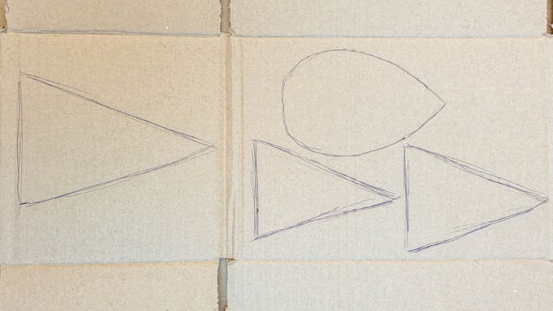 Sketch the cardboard mold shapes