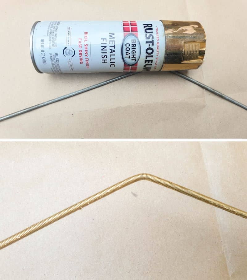 Paint the threaded rod gold