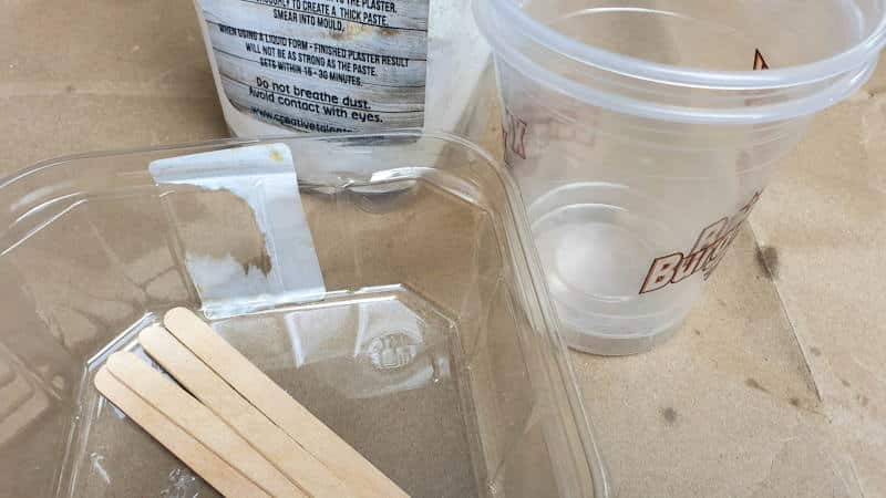 What you need to make a simple Plaster of Paris mold