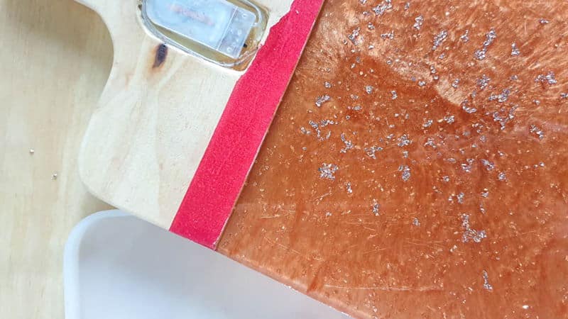 Once the resin cures remove the platter with lights from the mold