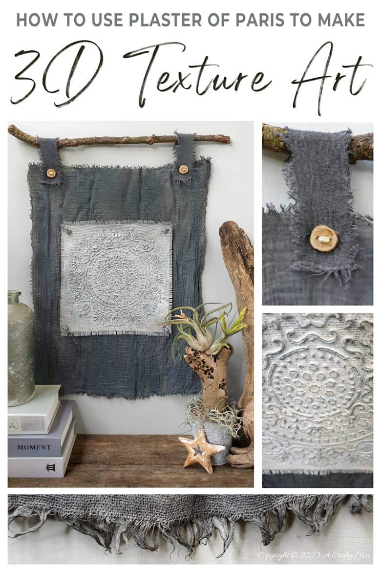Create your own captivating wall art with our step-by-step guide. We&rsquo;ll show you how to use Plaster of Paris to make 3D textured fabric art and bring your walls to life. It&rsquo;s a beautiful way to unleash your creativity and make unique pieces that reflect your style. It&rsquo;s never been easier to elevate your space with personalized, environmentally-friendly d&eacute;cor that won&rsquo;t break the bank. Get the tutorial at A Crafty Mix