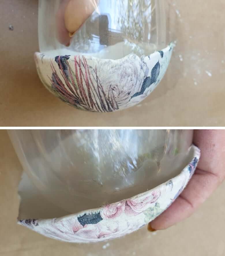 Form the clay and napkin around an object to make a bowl shape